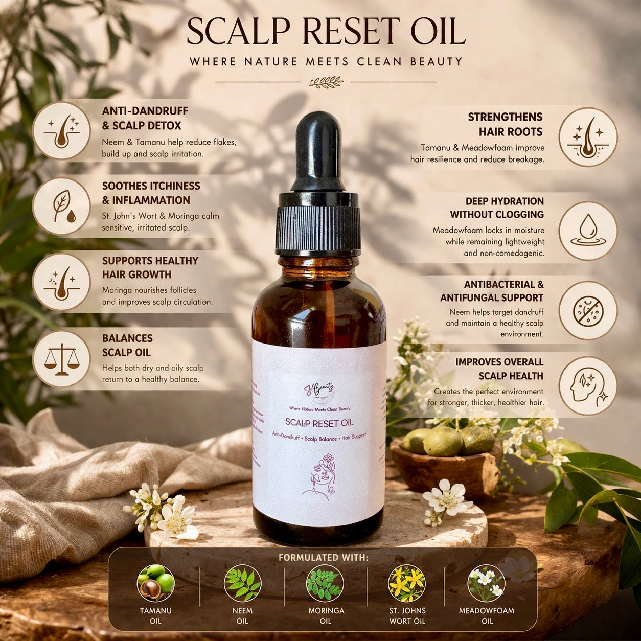 Scalp Reset Oil 30ml (Unisex) زيت علاج مشاكل فروة الرأس